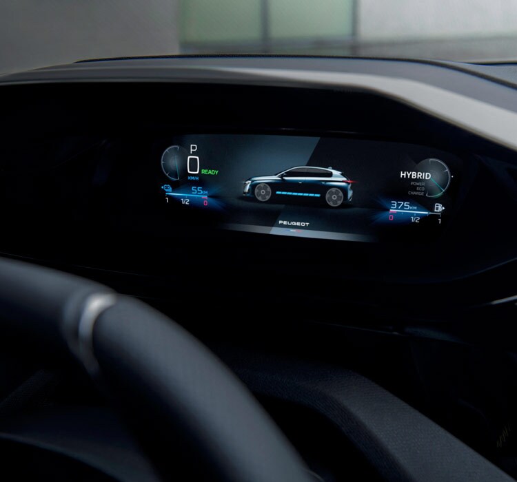 New PEUGEOT 308 HYBRID – 3D instrument panel