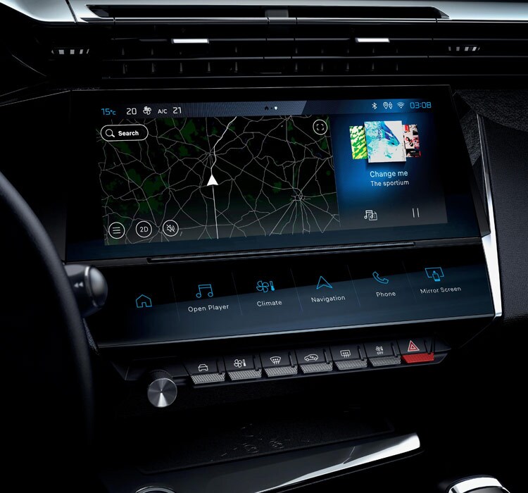 New PEUGEOT 308 HYBRID– 10’’ 3D touchscreen
